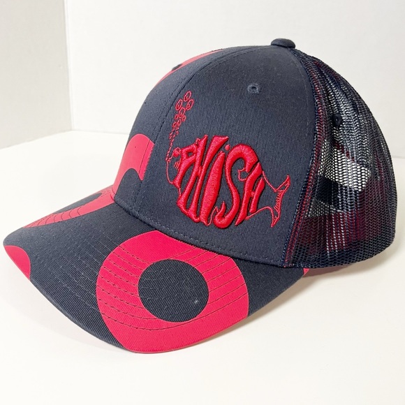 The Classic Other - The Classic Phish Red and Blue Trucker’s Cap with Adjustable Snaps